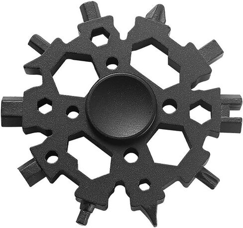 Snowflake Multi Tool | Adult Fidget Gadget | Cool Hand Fidgets & Practical Tools | Fun Gifts for Men and Dad (black) in Saudi Arabia