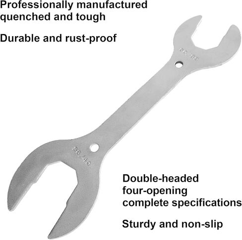 WAKALALA 4-in-1 Dual-Scene Headset Wrench (30/32/36/40mm) | Heavy Duty Forged Steel Spanner Tool for Scooter & Bicycle Head Tube Repair | Rustproof, Non-Slip Grip in Saudi Arabia