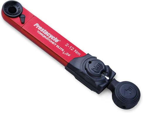 مفتاح عزم الدوران المحمول Prestacycle TorqRatchet ELITE Lite متعدد الأدوات - عزم دوران شعاع 2–12 نانومتر، سقاطة قابلة للعكس، لقم سداسية 1/4 بوصة، أداة دراجة خفيفة الوزن مع حقيبة حمل in Kuwait