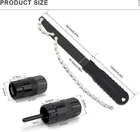 Bike Cassette Tool Set Heavy-Duty Lockring Remover Chain Whip and Cog Removal Kit for Rear Wheel Sprockets in Saudi Arabia