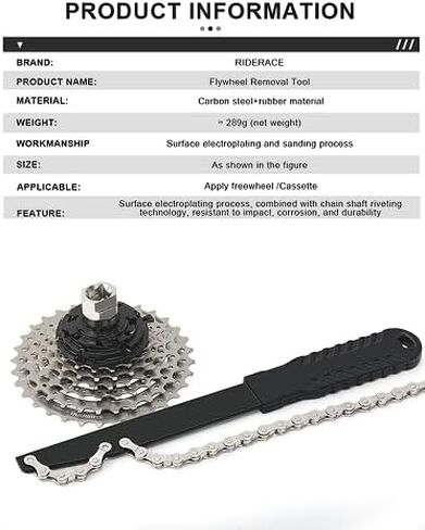 Bike Cassette Tool Set Heavy-Duty Lockring Remover Chain Whip and Cog Removal Kit for Rear Wheel Sprockets in Saudi Arabia
