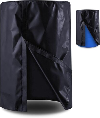 2 Piece 55 Gallon Drum Cover 24 x 36 Inch 55 Gallon Water Barrel Covers Outdoor Waterproof Rain Snow Water Storage Bucket Lid Protective Hook/loop Closure Anti Dust in Saudi Arabia