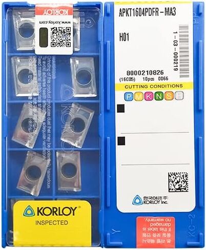 KORLOY 100% Original APKT APKT16 APKT1604 APKT1604PDFR MA3 APKT1604PDFR-MA3 H01 Copper Aluminum Alloy Special milling Insert in Saudi Arabia