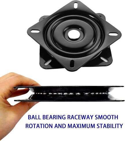 6-Inch Heavy Duty Swivel Plate – Solid Ball Bearing Ring & Full Ball Design | 360° Smooth Rotation | Square-Steel Replacement Part Fits Bar Stools, Chairs, Recliners, Boat Seats/TV Tables in Saudi Arabia