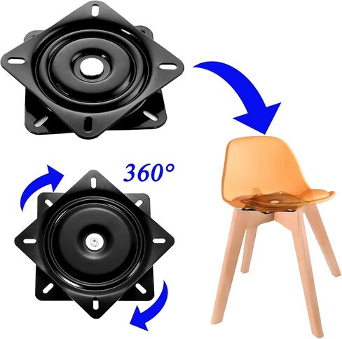 6-Inch Heavy Duty Swivel Plate – Solid Ball Bearing Ring & Full Ball Design | 360° Smooth Rotation | Square-Steel Replacement Part Fits Bar Stools, Chairs, Recliners, Boat Seats/TV Tables in Saudi Arabia