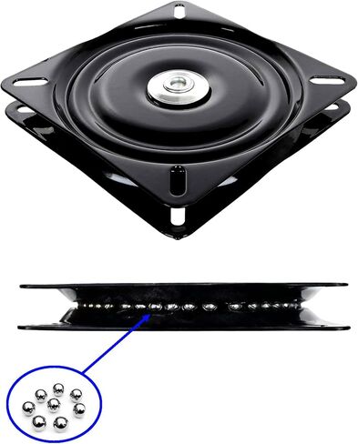 6-Inch Heavy Duty Swivel Plate – Solid Ball Bearing Ring & Full Ball Design | 360° Smooth Rotation | Square-Steel Replacement Part Fits Bar Stools, Chairs, Recliners, Boat Seats/TV Tables in Saudi Arabia