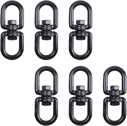 6 قطع من خطاف العين الدوار من الفولاذ المقاوم للصدأ ذو نهاية مزدوجة، موصل حلقة دوارة سوداء ثقيلة من العين إلى العين، لسلاسل الزقزقة البحرية، وأجراس الرياح المعلقة في الحديقة، والأضواء وسلال النباتات (M4) in Kuwait