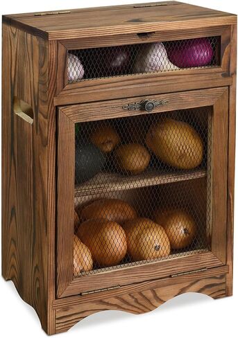 Ikee Design Acrylic Stackable Bakery Case Kitchen Pastry Container Display, Organizer Storage Holder Stand for Bagels, Bread and Muffins with A Hinged, Slanted Door, 11.75" W x 10.25" D x 5.5" H in Saudi Arabia