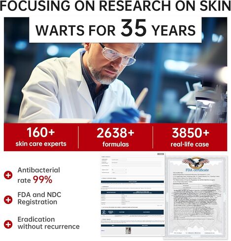 سائل مزيل الثآليل بحمض الساليسيليك بنسبة 20%، مزيل الثآليل بدون ألم للأخمصي، الشائع، الثآليل المسطحة، ذرة القدم لأجزاء متعددة من الجسم (عبوة من قطعة واحدة) in Kuwait