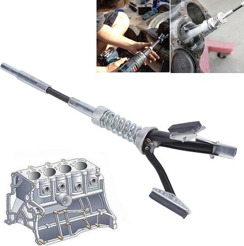 Srliya Engine Cylinder Parts Stainless Steel Engine Cylinder Hone Deglazer, 3-in-1 Adjustable Stones, Very Versatile, Easy to Use, for Automotive, Motorcycle, Industrial Equipment in Saudi Arabia