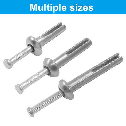 مثبتات محرك مطرقة من سبائك الزنك مقاس 1/4 بوصة × 1-1/2 (50/صندوق) - تصميم متكامل مقاوم للصدأ لتثبيت جدار الخرسانة/الطوب in Kuwait