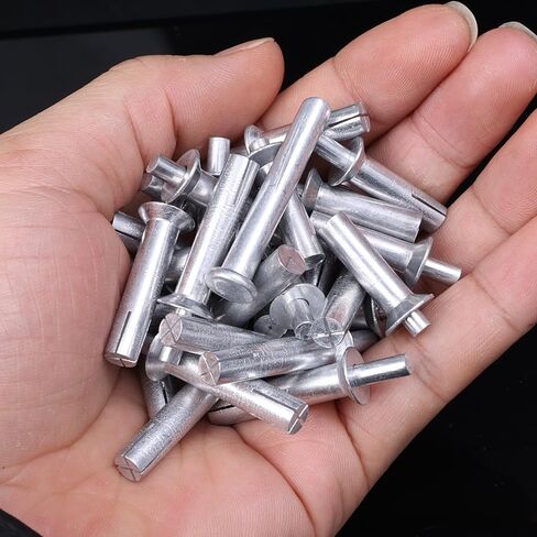 10pcs Hammer Drive Expansion Rivet Aluminum Alloy Nail Head Piercing Knock Type Small Tapping Screw Fastener,6.4x30mm in Saudi Arabia
