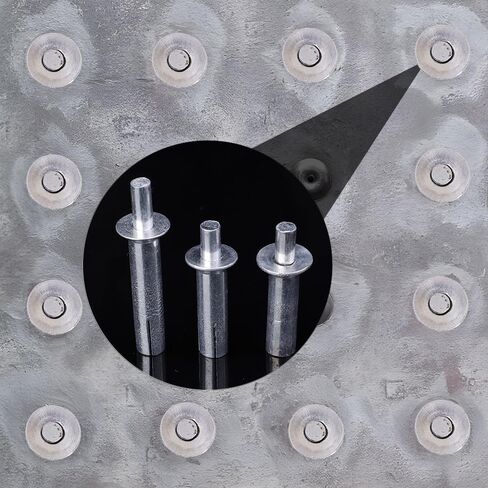 10pcs Hammer Drive Expansion Rivet Aluminum Alloy Nail Head Piercing Knock Type Small Tapping Screw Fastener,6.4x30mm in Saudi Arabia