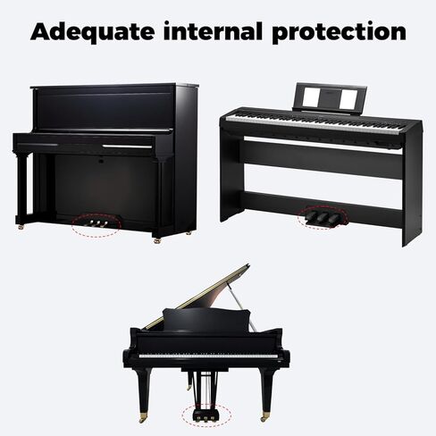 Piano Pedal Dust Cover (3-Pack) –Tech Fabric, Waterproof & Dustproof, Breathable, Pet-Hair & Scratch Resistant –Universal Fit for Grand/Upright/Digital Pianos,Slip-Resistant Elastic Cuff in Saudi Arabia