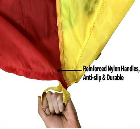 مظلة قوس قزح بطول 5.4 قدم، لعبة باراشوت مع 8 مقابض، مناسبة للاستخدام الداخلي والخارجي، مناسبة للألعاب التعاونية والأنشطة الخارجية. in Kuwait