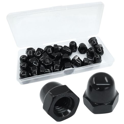 M10 Acorn Cap Nuts, 10Pcs Stainless Steel 18-8 (308) Hex Head Dome Cap Nuts, Corrosion Resistant & Durable Finish for Indoor & Outdoor Projects (Black) in Saudi Arabia