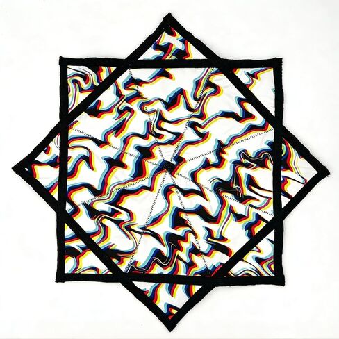 نجمة تدفق قماش دوارة مقاس 60.96 سم للمبتدئين إلى المستوى المتقدم، سهلة الدوران والقيام بالخدع، نمط مزدوج الجوانب للشعوذة والرقص والمهرجانات واللعب في الهواء الطلق in Kuwait