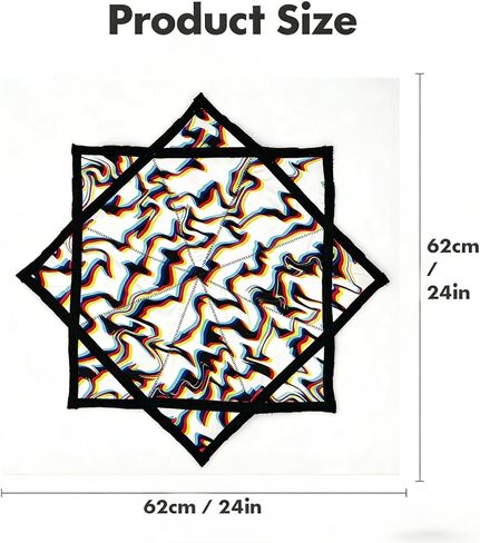 نجمة تدفق قماش دوارة مقاس 60.96 سم للمبتدئين إلى المستوى المتقدم، سهلة الدوران والقيام بالخدع، نمط مزدوج الجوانب للشعوذة والرقص والمهرجانات واللعب في الهواء الطلق in Kuwait