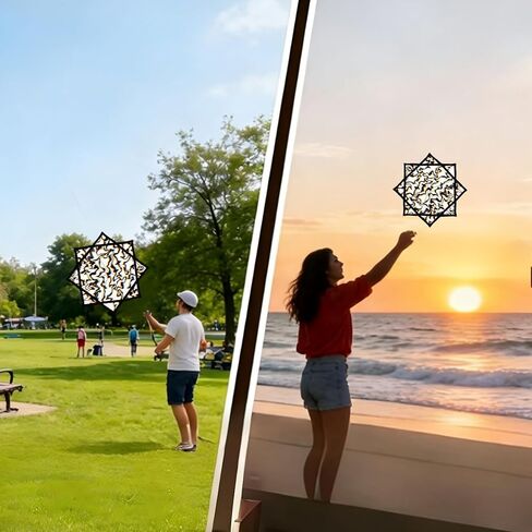 نجمة تدفق قماش دوارة مقاس 60.96 سم للمبتدئين إلى المستوى المتقدم، سهلة الدوران والقيام بالخدع، نمط مزدوج الجوانب للشعوذة والرقص والمهرجانات واللعب في الهواء الطلق in Kuwait