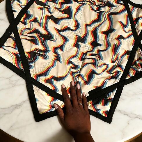 نجمة تدفق قماش دوارة مقاس 60.96 سم للمبتدئين إلى المستوى المتقدم، سهلة الدوران والقيام بالخدع، نمط مزدوج الجوانب للشعوذة والرقص والمهرجانات واللعب في الهواء الطلق in Kuwait