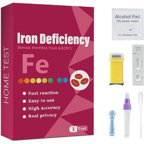Iron Deficiency Test Kit, Suitable for Children and Adults, at-Home Iron Test Kit for Anemia.Iron Test Kit for Quick Response and Accurate Results in Kuwait