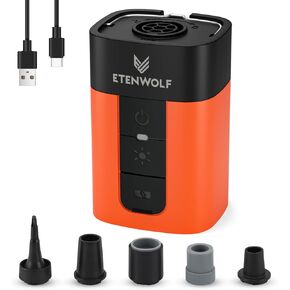 ETENWOLF Air Pump for Inflatables, 10400 mAh Portable Electric Air Pump with Camping Light, 4X Quick Inflator & Deflator, 720 L/min Pump for Pool Floats, Air Mattress, Vacuum Storage Bags in Kuwait