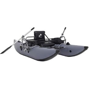 CADDIS Full Frame Pontoon Fishing Boat Made with Steel/Aluminum for 1 Person – 8/9 Foot Options, Lightweight with Motor Mount, Collapsible Frame and Reinforced Bladderless PVC Pontoons in Kuwait