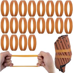 RunNico 20 Pcs Baseball Glove Rubber Band, Baseball Rubber Wrap Band, Elastic Softball Strap Accessories for Players to Keep The Shape of Gloves and Glove Better Care in Kuwait
