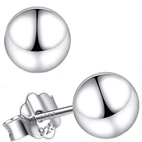 White Imitation Pearls Stud Earrings, Delicate 12 Pairs Pearls Earrings For Women, Classic Elegant Ball Stud Earrings For Ladies in Kuwait