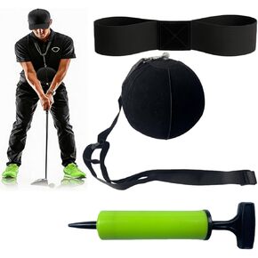 مجموعة أحزمة تدريب الجولف، كرة ذكية قابلة للنفخ للتدريب على التأرجح مع مضخة نفخ وحبل قابل للتعديل، مساعدة مدرب التأرجح للجولف ومساعد التأرجح للمبتدئين in Kuwait