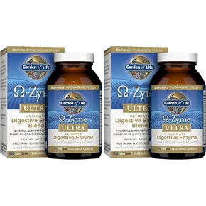 ملحق Garden of Life Ingestive - Omega Zyme Ultra Insyme Blend للهضم ، الانتفاخ ، الغاز ، و IBS ، 180 كبسولة in Kuwait