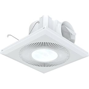 Bathroom Exhaust Fan with Led Light 11.8 inch 165CFM 1.2 Sones Bathroom vent fan with 3CCT Light Ultra Quiet Ceiling Mount Ventilation Fan for Home Bath Laundry Room in Saudi Arabia