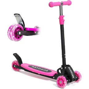 سكوتر ركلة للأطفال من عمر 6 إلى 12 عامًا، عجلات مضاءة LED و3 مقود ارتفاع قابل للتعديل، سكوتر ركلة للأطفال، سطح عريض للغاية للفتيات والفتيان باللون الأزرق in Kuwait