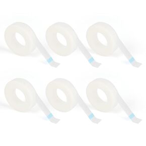 G2PLUS 6 Rolls PE Micropore Medical Tape Roll, 1/2'' x 59 Yards Lash Tape, Eyelash Tape for Eyelash Extensions, Wound, Sensitive Skin - Individual Package (Transparent) in Kuwait