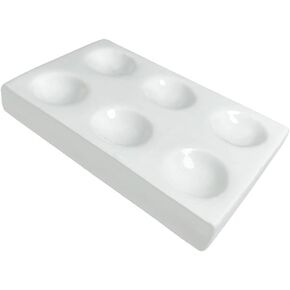 1 قطعة لوحة بقعة من الخزف الأبيض 6 آبار لوحة تفاعل اكتشاف المختبر أفضل لاختبار التجارب الكيميائية المختبرية ، لوحات تخزين دقيقة in Kuwait