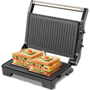 Vivicreate 5 in 1 Contact Grill, Stainless Steel Panini Press and Sandwich Maker, Nonstick Double Sided Grill and Griddle Plate, Electric Grill in Kuwait