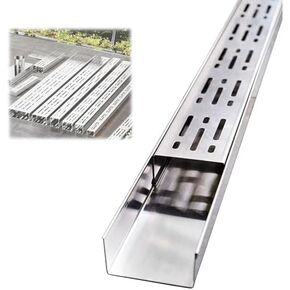 Stainless Steel Gutter Drainage Channel - Rustproof & Waterproof Driveway Grate Kit for Outdoor Use (5 7/8" x 2") - Durable Concrete Drainage Solution in Kuwait