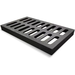 Heavy Duty Cast Iron Drain Grate for Concrete Floor - Durable Trench Cover forCatch Basin, Sidewalk & Driveway, 50x20x4cm (20x8x1.6in) - Reliable Channel Drainage Solution in Kuwait