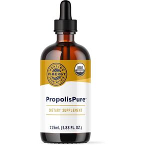 Vimergy PropolisPure ® – USDA Organic Propolis Liquid Extract – Immune Support Supplement - Natural Oral & Heart Health Support - Propolis Tincture from Honeybees – Gluten-Free & Paleo (115 ml) in Kuwait