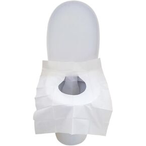 Toilet Seat Cover Paper Flushable (40 Pcs) ，Thickening, Enlarging- Flushable - 22x16.54" (Half-Fold) in Kuwait