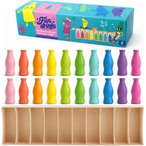 لعبة مطابقة الزجاجة الملونة، لعبة لوحية عائلية ممتعة للأطفال والكبار 2-4 لاعبين، لعبة تحدي قلاب الزجاجة للسفر والتخييم والعطلات والاحتفال بحفلات أعياد الميلاد وليلة الفناء الخلفي (متوسطة، بلاستيك) in Kuwait