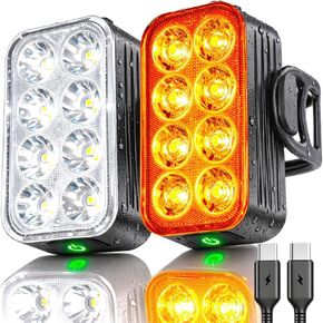 2026 NP-MAX Bike Lights Slim USB-C Rechargeable Front and Back Lights, Front & Rear Taillight Set, Bicycle Light Safety, Mini Bike Light LED, Ebike Riding Accessories, Waterproof, Visible Day & Night in Kuwait