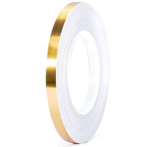 Gold Duct Tape, Metallic Mylar Film Tape, 5mmX 164 Ft. Vinyl Pinstripe Tape for Detailing Accent Wall, Wardrobe, Bathroom, Floor, Tile, Car, Graphic Arts - Stripe Stickers Decals (5mm) in Saudi Arabia
