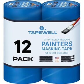 Multi-Surface Blue Painters Tape 2 Inch (1.88 X 60 Yards), No Resuide, Removes Easily Blue Masking Tape, Pack of 12 in Kuwait