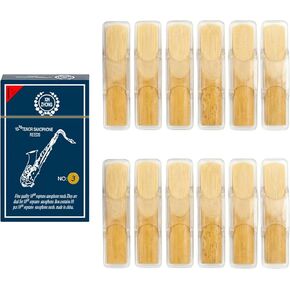 Alto Saxophone Reeds Strength 3.0-10 Pack Professional Cane Reeds for Alto Sax, Individually Wrapped with Plastic Case - Rich Tone for Intermediate & Advanced Players in Kuwait