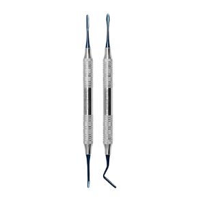 Dental Periotomes for Atraumatic Tooth Extraction Luxating Serrated Straight Curved Angled, Double Ended Stainless Steel Handle 10 Code PTK01 in Kuwait