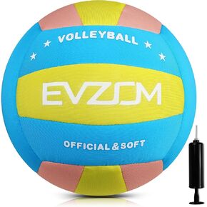 EVZOM Soft Indoor Volleyball - Super Soft Fabric Safe and Silent Volleyball for Girls Boys Kids Youth Beginners,Light Volleyballs for Inside House and Yard Tranining in Kuwait
