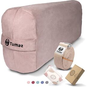 مجموعة مسند اليوجا توماز - وسادة مسند مستطيلة لليوجا التصالحية، وسادة تأمل ناعمة مع مقبض حمل وحزام بطول 8 أقدام، غطاء قابل للغسل في الغسالة in Kuwait