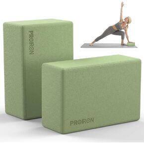 PROIRON Yoga Blocks, 2 Pack Supportive High Density Premium Eva Foam, Soft Non-Slip Surface with Curved Edges Stretch Blocks For Yoga, Pilates, Stretching in Kuwait