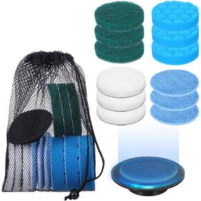 12Pcs Brush Heads Set, Cordless Electric Spin Scrubber Replaceable Brush Heads, Cordless Buffing Bonnet Pad for Household Cleaning Brushes, Bathroom, Floor, Tile, Car in Kuwait